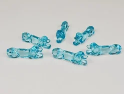 Online Pamono Art Deco French Dachshund Basset Hound Knife Rests in Light Blue Glass, 1930s, Set of 6