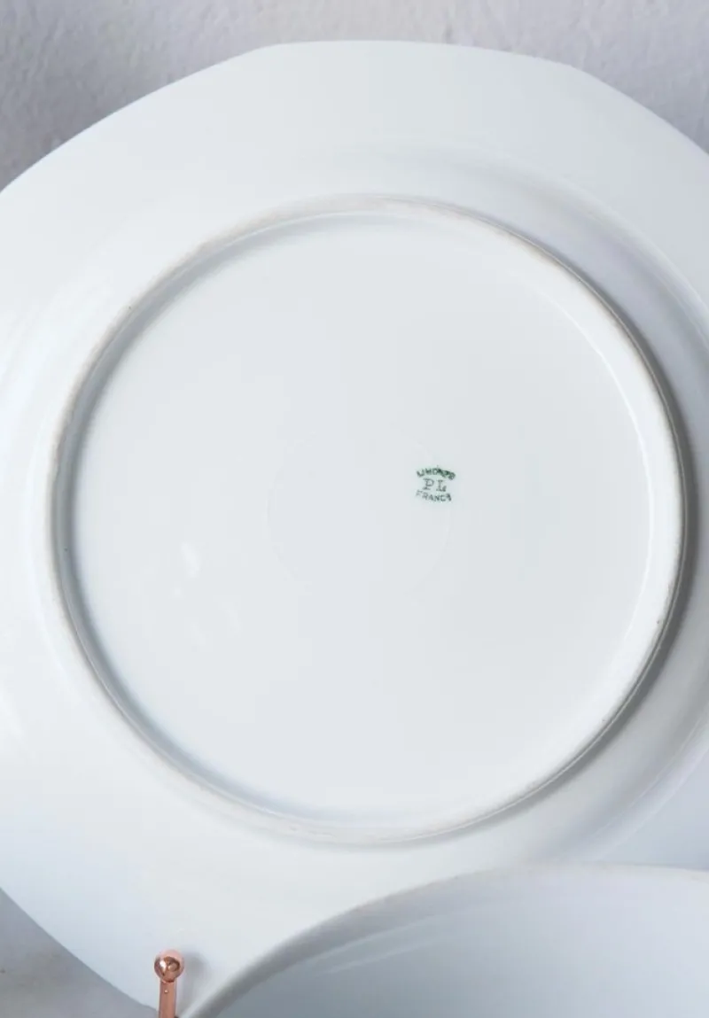 Hot Pamono Art Deco French Limoges Porcelain Dishes, 1930s, Set of 15