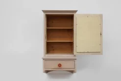 Pamono Art Deco French Wooden Medicine Cabinet with Mirror, 1920s><noscript><img width=