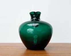Pamono Art Deco German Green Glass Jug by Prof. Bruno Mauder for Zwiesel Theresienthal, 1930s><noscript><img width=
