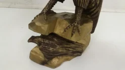 Pamono Art Deco German Wooden Eagle Sculpture, 1920s><noscript><img width=