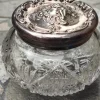 Online Pamono Art Deco Glass Sugar Bowl with Plated Lid, 1930s