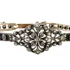 Pamono Art Deco Gold and Silver Bracelet with Central Brilliant-Cut Diamond and Diamond Chips> Bracelets