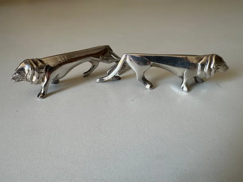 New Pamono Art Deco Goldsmith Knife Holders in Silver Metal from Gallia, 1930s, Set of 12