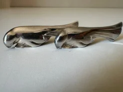 New Pamono Art Deco Goldsmith Knife Holders in Silver Metal from Gallia, 1930s, Set of 12