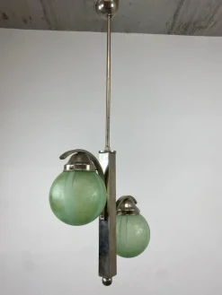 Pamono Art Deco Green Hanging Lamp, 1930s><noscript><img width=