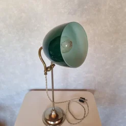 Pamono Art Deco Green Opaline Notary Desk Lamp> Table Lamps