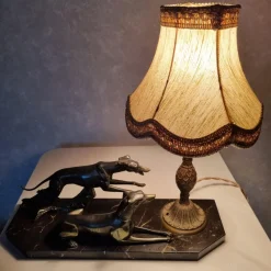 Clearance Pamono Art Deco Greyhound Desk Lamp, 1920s