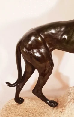 Outlet Pamono Art Deco Greyhound Sculpture by Jules Edmond Masson for Max Le Verrier, 1930s