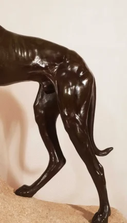 Outlet Pamono Art Deco Greyhound Sculpture by Jules Edmond Masson for Max Le Verrier, 1930s