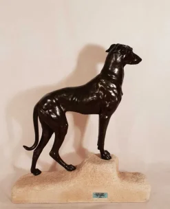 Outlet Pamono Art Deco Greyhound Sculpture by Jules Edmond Masson for Max Le Verrier, 1930s