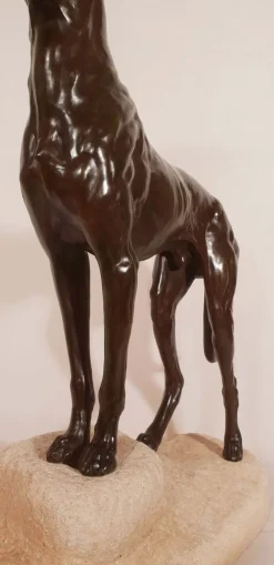 Outlet Pamono Art Deco Greyhound Sculpture by Jules Edmond Masson for Max Le Verrier, 1930s
