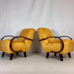 Hot Pamono Art Deco H-410 Chairs by Jindřich Halabala for Up Zavody, 1930s, Set of 2