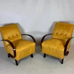 Hot Pamono Art Deco H-410 Chairs by Jindřich Halabala for Up Zavody, 1930s, Set of 2