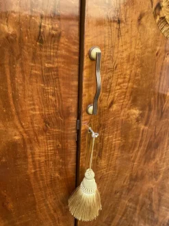 Pamono Art Deco Hexagonal Topped Walnut Wardrobe, 1930s><noscript><img width=