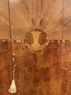 Pamono Art Deco Hexagonal Topped Walnut Wardrobe, 1930s><noscript><img width=