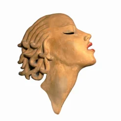Outlet Pamono Art Deco Hungarian Ceramic Wall Mask by Dr Rank Rezso, 1930s