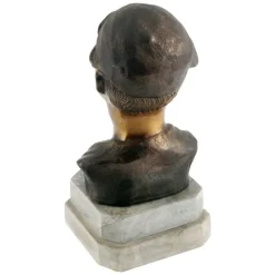 Pamono Art Deco Italian Gilt and Burnished Bronze Scugnizzo Bust by Giovanni De Martino, 1920s><noscript><img width=