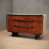 Discount Pamono Art Deco Italian School Walnut and Goat Skin Chest of Drawers, 1930