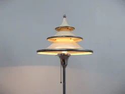 Online Pamono Art Deco Lacquered Aluminum and Chrome Floor Lamp, 1930s
