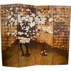 Pamono Art Deco Laquered Two-Sided Screen attributed to Pierre Bobot, France, 1930s> Room Dividers & Screens