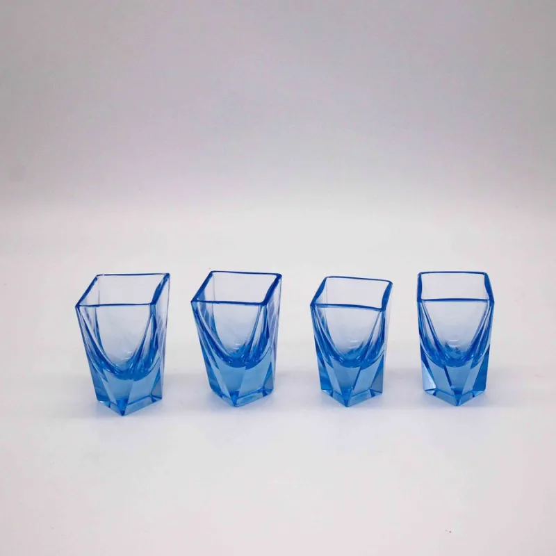 Pamono Art Deco Liquor Set by Moser, 1920s, Set of 5> Bottles, Carafes & Jugs