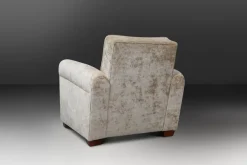 Pamono Art Deco Living Set in Velvet by Jules Leleu, 1930s, Set of 3><noscript><img width=