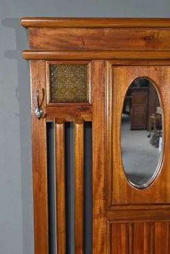 Pamono Art Deco Mahogany Coat Rack, 1930s><noscript><img width=