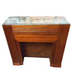 Pamono Art Deco Mahogany Fireplace, 1930s> Fireplaces And Mantels