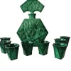 Clearance Pamono Art Deco Malachite Liqueur Set, 1930s, Set of 8