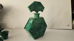 Clearance Pamono Art Deco Malachite Liqueur Set, 1930s, Set of 8