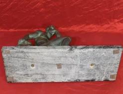 Pamono Art Deco Male Figure of Seated Man, 20th Century, Bronze><noscript><img width=