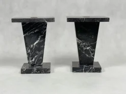 Pamono Art Deco Marble Mini Pedestals, 1930s, Set of 2> Pedestals And Columns