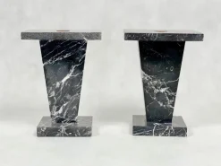 Pamono Art Deco Marble Mini Pedestals, 1930s, Set of 2><noscript><img width=