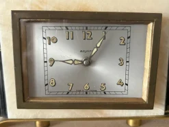 Pamono Art Deco Marble Table Clock from Bayard, France, 1930s><noscript><img width=