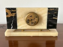 Pamono Art Deco Marble Table Clock from Bayard, France, 1930s><noscript><img width=