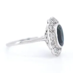 Pamono Art Deco Marguerite Gold, Sapphire and Diamond Ring><noscript><img width=