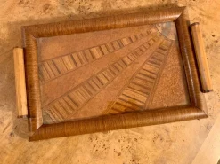 Pamono Art Deco Marquetry Tray by Kupfer-Sonne, 1930s> Trays
