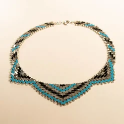 Pamono Art Deco Masonry Necklace attributed to Jakob Bengel, 1930s><noscript><img width=
