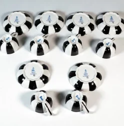Discount Pamono Art Deco Melon Mocha Set by Josef Hoffmann, 1980s, Set of 15