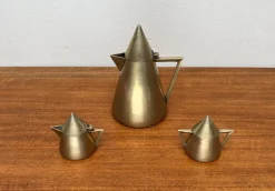 Discount Pamono Art Deco Metal Teapot, Suger Pot, Milk Pot, 1960s, Set of 3