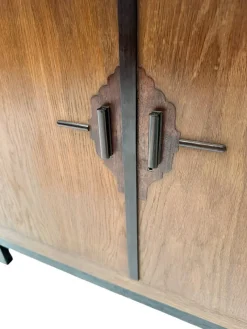 Hot Pamono Art Deco Modern Sideboard with Black Lacquered Top, 1930s