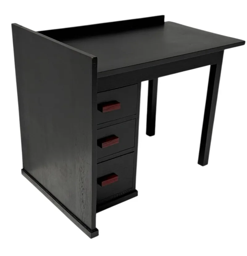 Hot Pamono Art Deco Modernist Black Lacquered Desk, 1930s