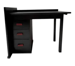 Hot Pamono Art Deco Modernist Black Lacquered Desk, 1930s