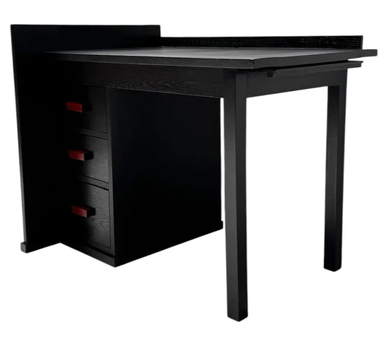 Hot Pamono Art Deco Modernist Black Lacquered Desk, 1930s
