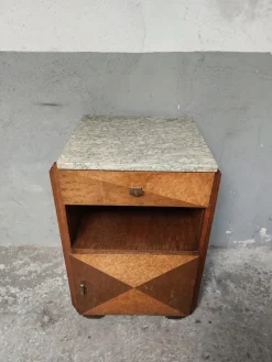 Pamono Art Deco Nightstand in Marble, 1950s><noscript><img width=