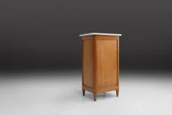 Pamono Art Deco Nightstand in Wood and Marble, 1930s><noscript><img width=