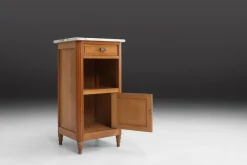 Pamono Art Deco Nightstand in Wood and Marble, 1930s><noscript><img width=
