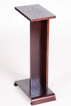 Pamono Art Deco Oak Pedestal, 1930s><noscript><img width=