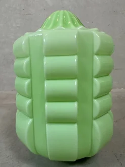 Pamono Art Deco Opaline Green Skyscraper Pendant Lamp, 1920s><noscript><img width=